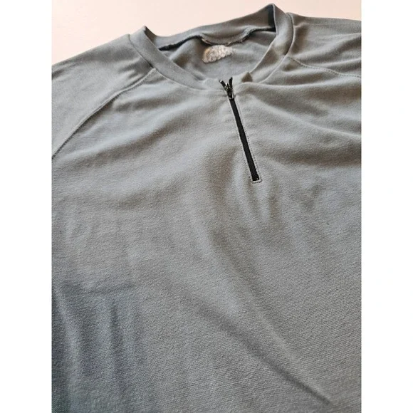 The North Face Quarter Zip Top Womens M Blue Gray Short Sleeve Hiking Shirt - Picture 2 of 7